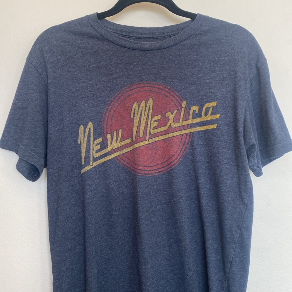 New Mexico Men’s Blue Novelty Graphic T-Shirt - Body Rags Clothing Co. Medium